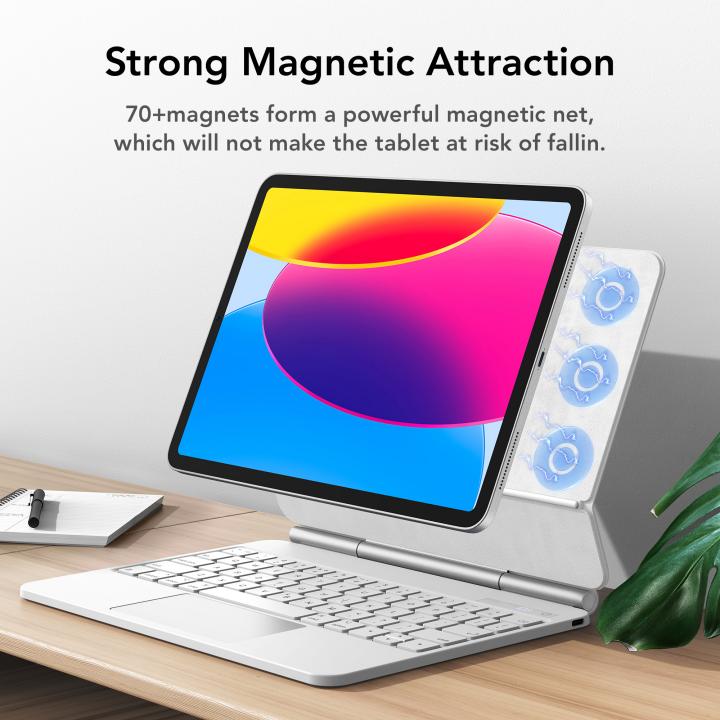 Marasone iPad Air 5/4 and Pro 11 Keyboard Case-tablet keyboard case-white