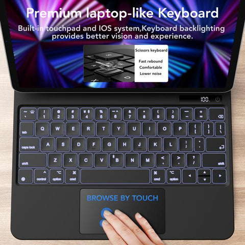 Marasone iPad Pro 12.9 Keyboard Case-tablet keyboard-black